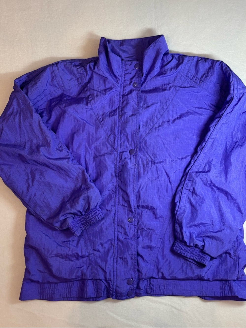 Lavon by Cheerful Corp 80s Vintage Purple Nylon Puffer Jacket M